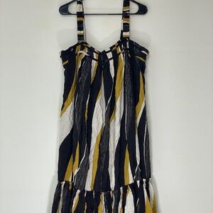 Anthropologie Tiered Abstract Striped Maxi Dress – Size XL